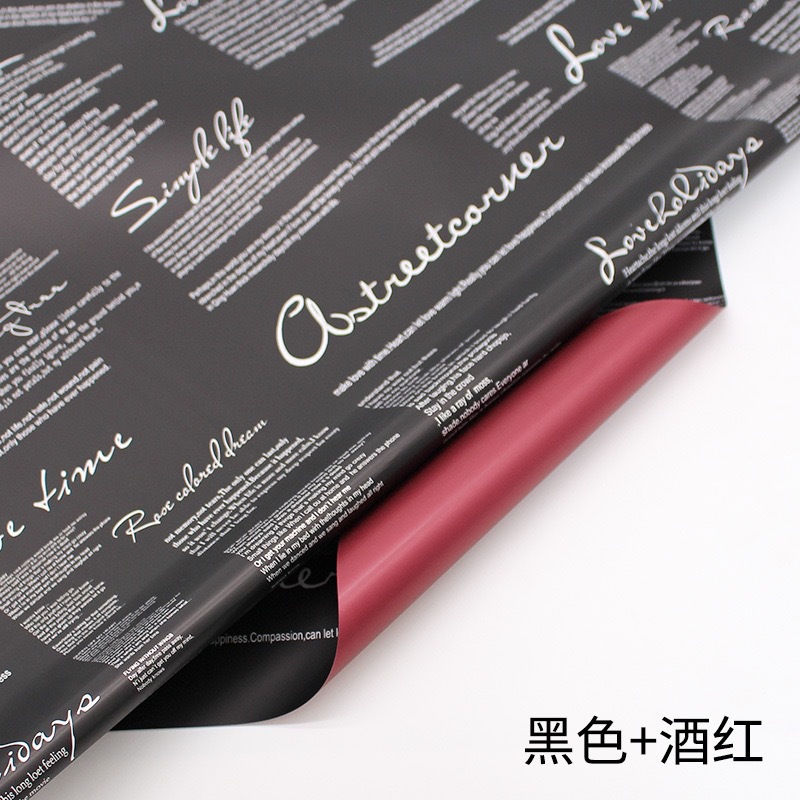 Papel de Envolver Rosa Estilo Coreano Plástico BOPP Impermeable para Ramo de Flores