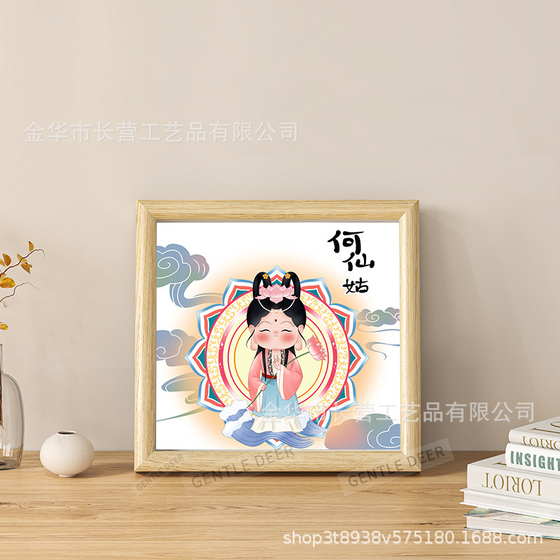 Square 4-inch 6-inch 8-inch Hollow Three-dimensional Oil Painting Stick Photo Frame Butterfly Specimen diy Eight Immortals Photo Frame Table Frame