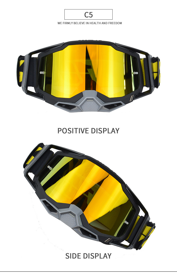 2023 New Colorful Motorcycle Windshields, High Definition Speed Windproof Sandproof, UV Resistant Off Road Helmet and_voghion.com