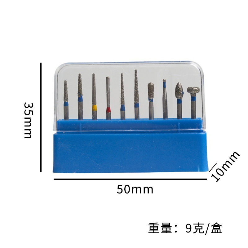 Carborundum aguja dental aguja de teléfono móvil de alta velocidad resistente al desgaste carborundum modelo de arena de doble capa completo