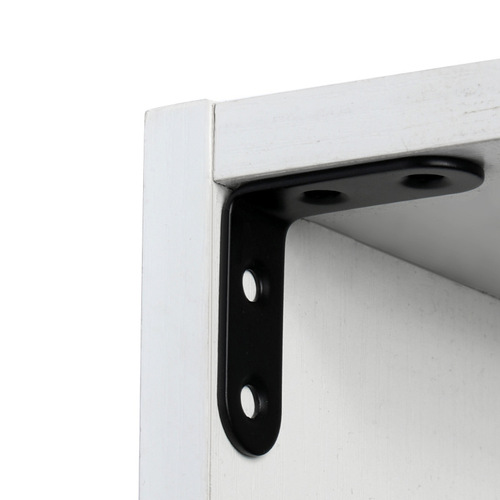 Stainless steel black corner code 90 degree L-shaped bracket right angle shelf bracket white bracket table and chair support connector