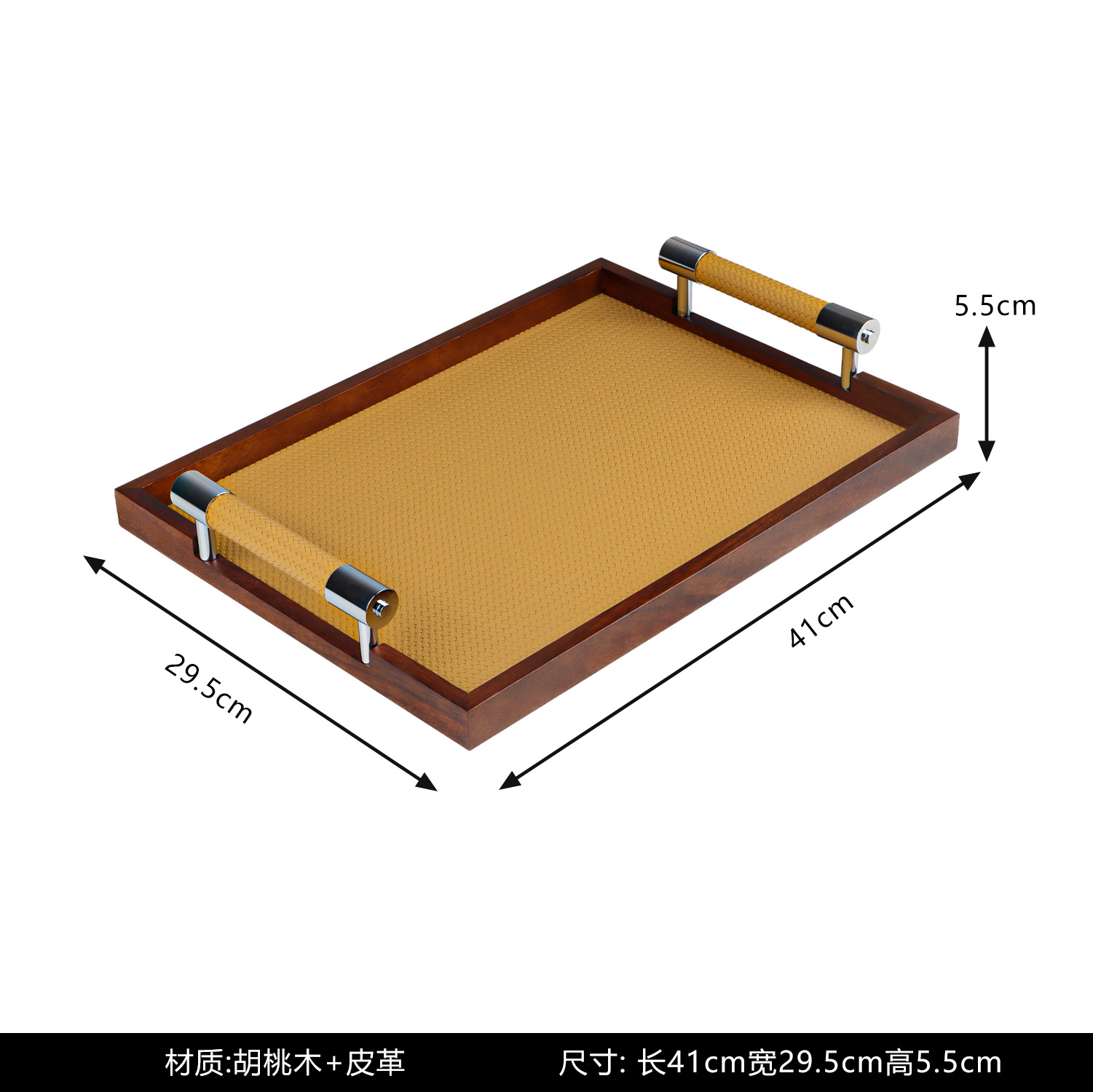 Nogal minimalista moderno bandeja geométrica decoración modelo de sala de ventas Oficina bandeja de almacenamiento sala de estar dormitorio decoración suave image 12