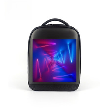 卡威奇新款潮流繁花LED显示背包 骑行背包led移动广告屏双肩背包