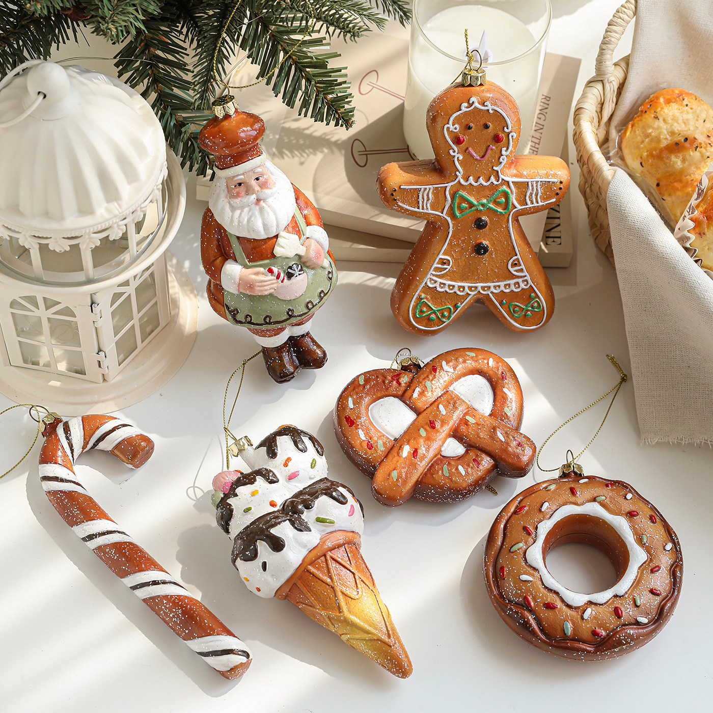 Nuevo pan de jengibre de plástico colgante hombre colgante colgante árbol de Navidad decoración colgante artículos de decoración atmósfera artículos de diseño en stock