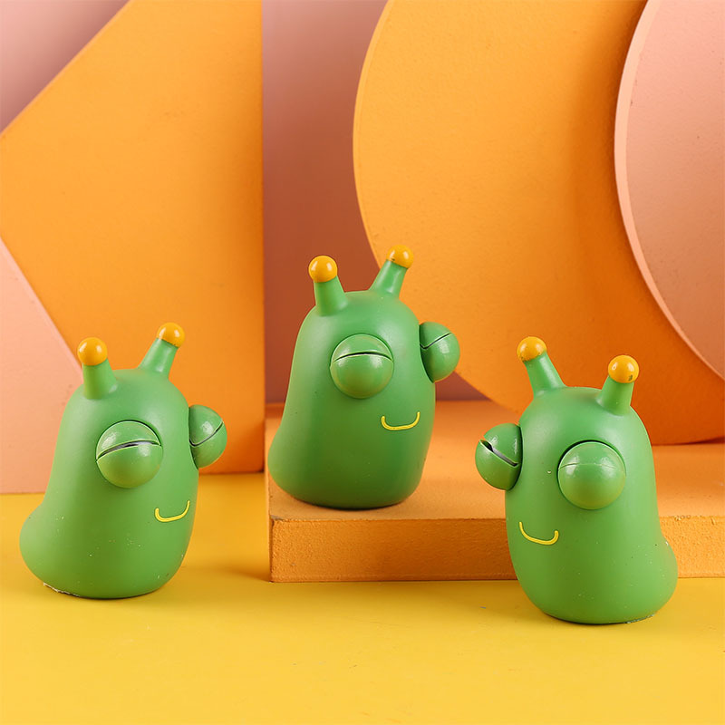 Transfronterizo caliente-venta llamativo gusano vegetal pellizco música descompresión juguete squeeze ojo-soplado creativo ventilación descompresión artefacto fábrica al por mayor