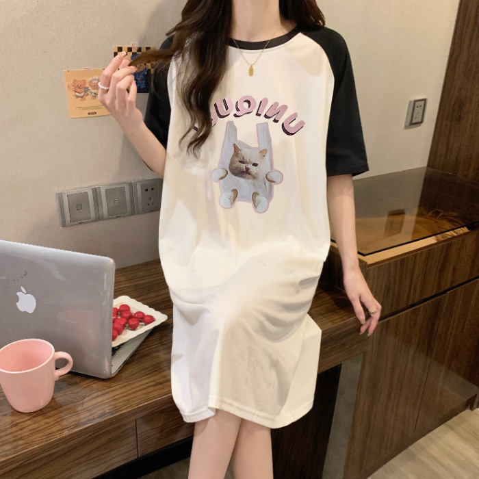 Japón inns perrito pijama de algodón para mujeres de verano de manga corta lindo pijama de dibujos animados ropa de verano se puede usar