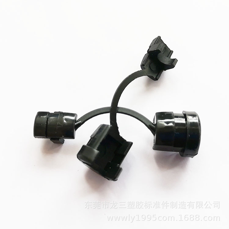 龙三塑胶厂供应A9电源线扣尼龙电线固定扣机箱护线套按压式线扣