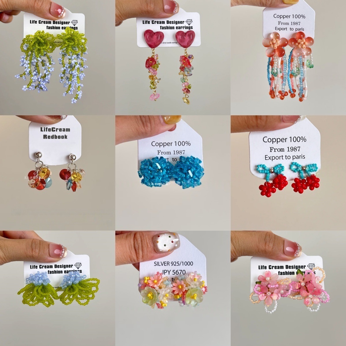 You can wear colorful earrings for the whole spring and summer niche…