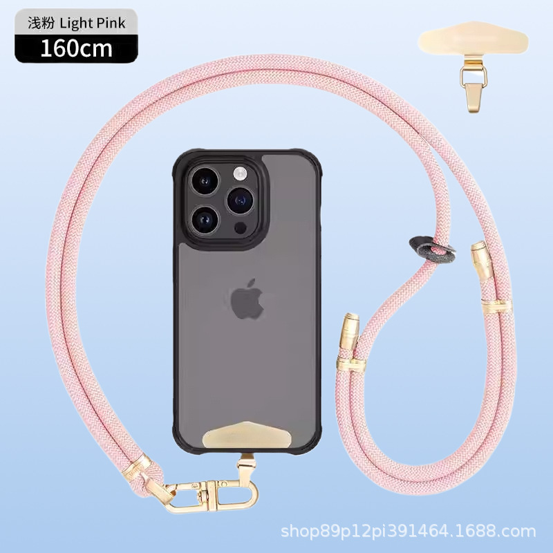 8mmクロスボディ、バックホルターネック携帯電話ストラップ、調節可能なハイエンドメタルバックルスペーサー、屋外紛失防止カメラストラップ|undefined