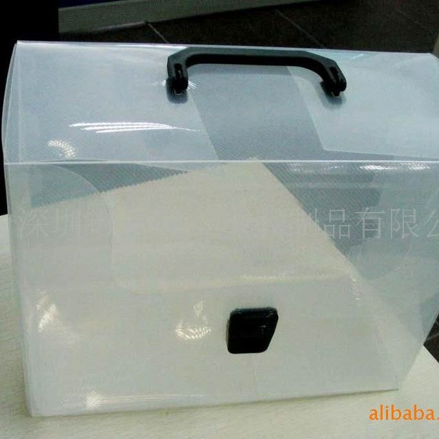 供应PP文件盒，磨沙印刷资料包  手提公文包  PP手提文件盒