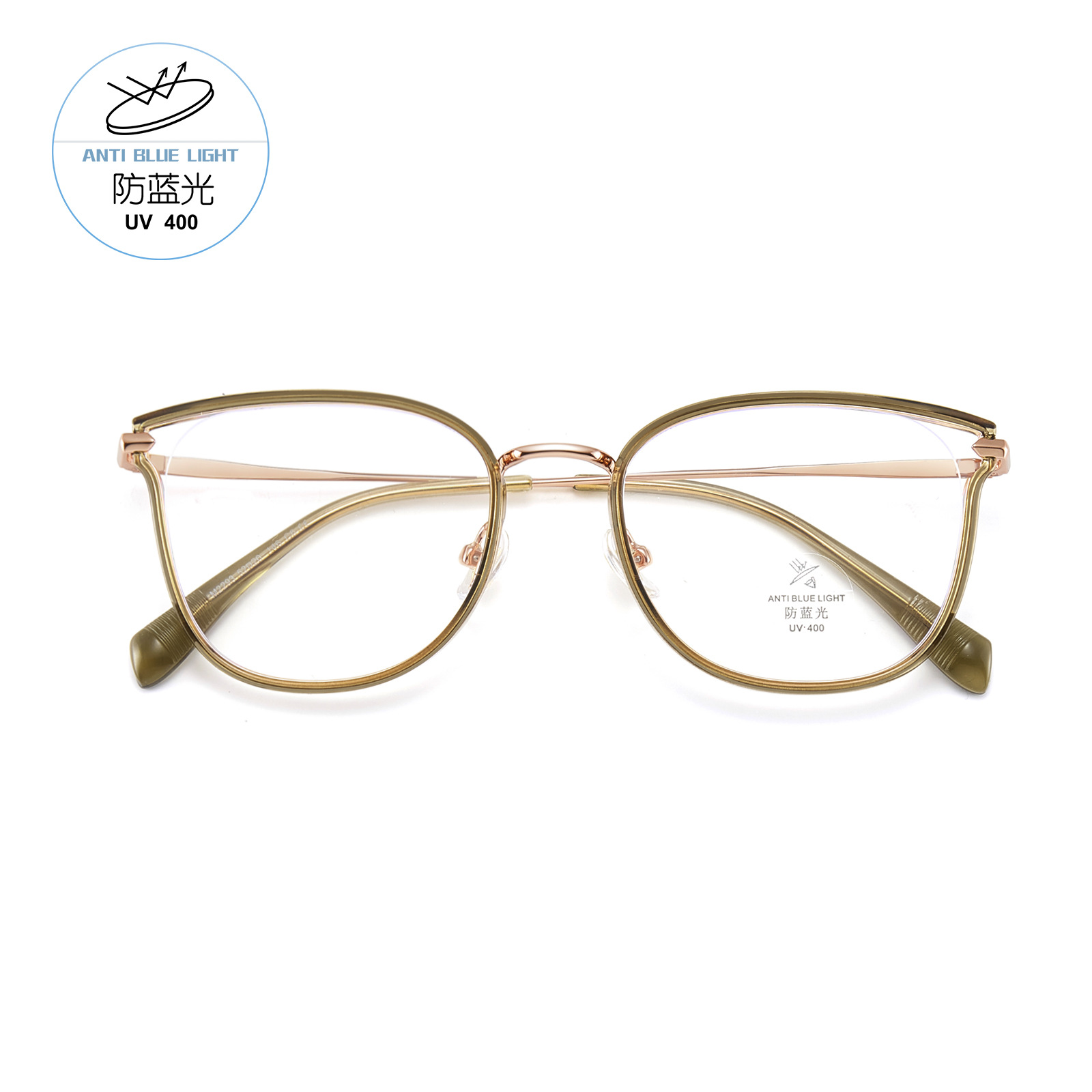 Marco de espejo de miopía anti-luz azul de ojo de gato de viento ins Diseño de ojo de gato hueco europeo y americano Danyang gafas disponibles al por mayor