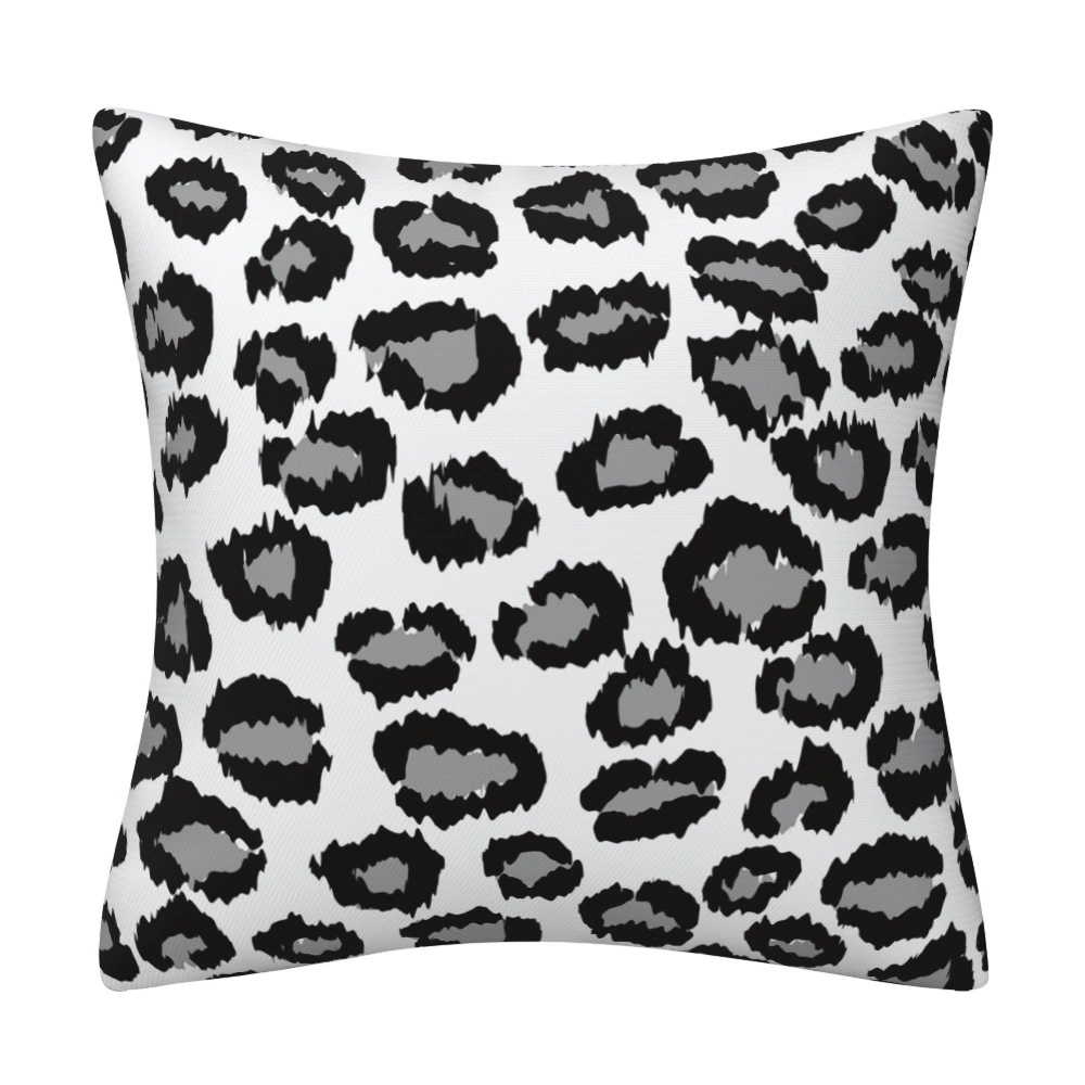 Abstract leopard pattern short plush pillow sleeve home decoration pillow sleeve living room sofa back pillow pillow cushion cover