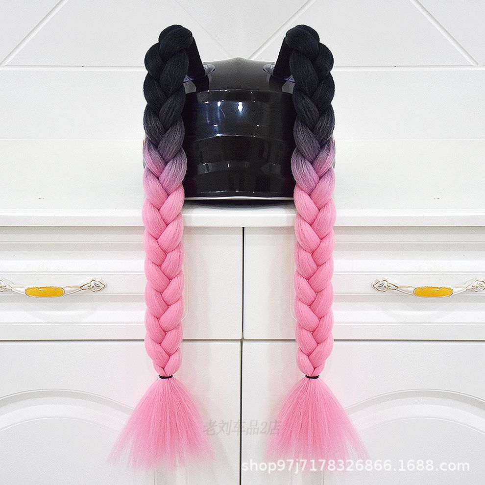 Auto Parts and Accessories – Motuoche Full Helmet Takeaway - black-and-pink-braids-pair