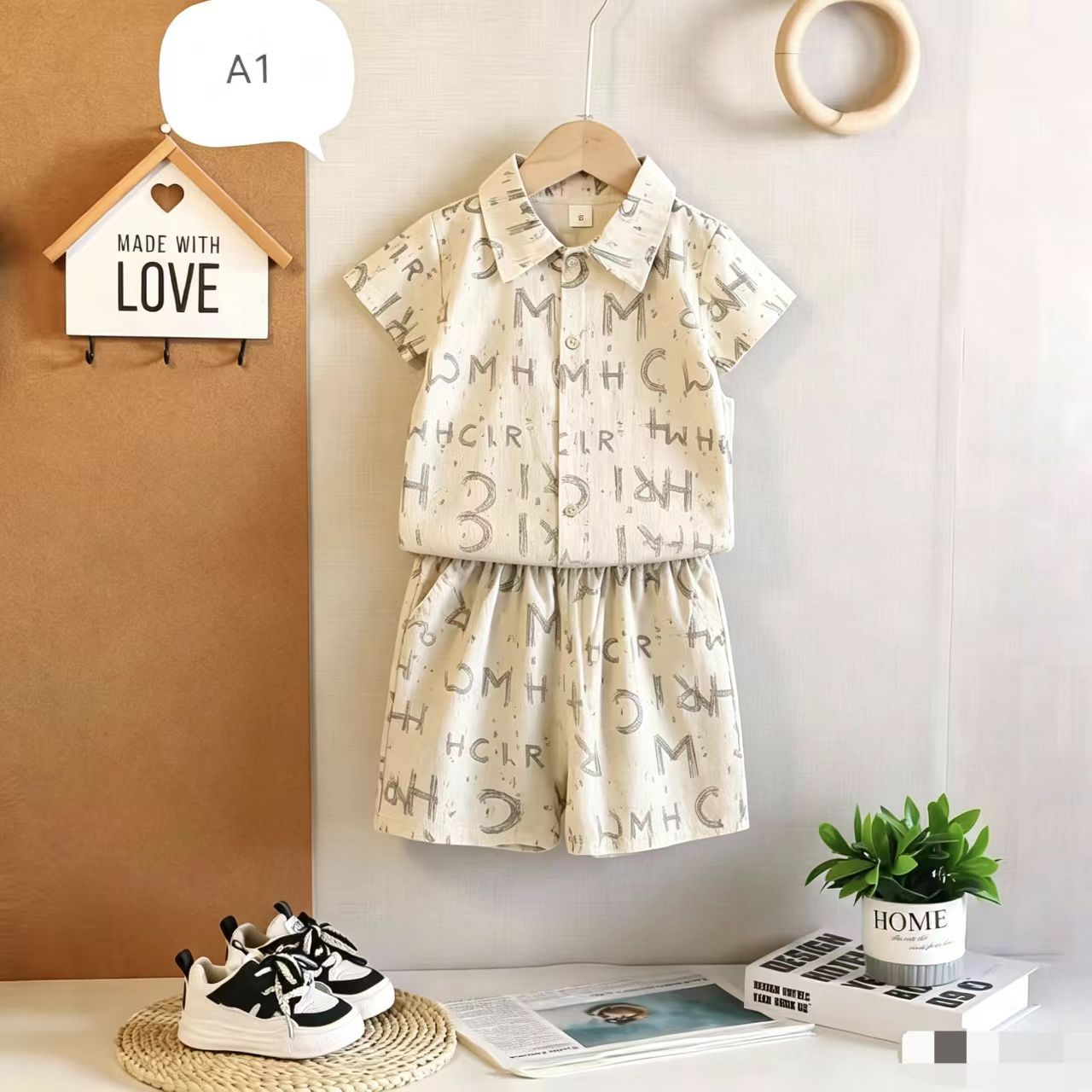 Boys' Ultra-Soft Cotton 2-Piece Summer Set Machine Washable Play Outfit for Toddlers 80-110 Cm_voghion.com