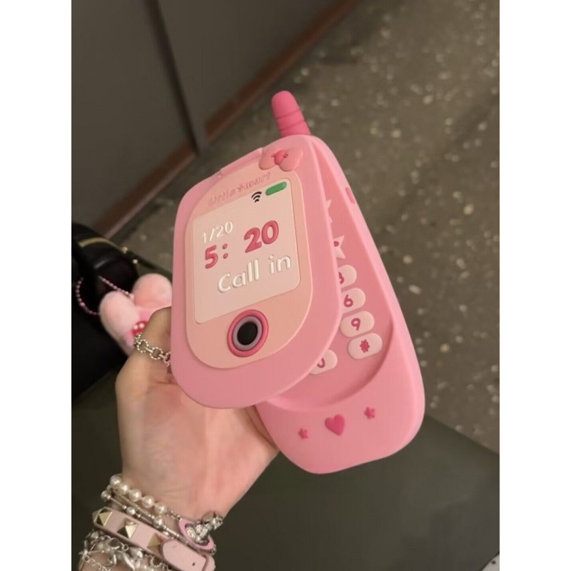 卡通翻盖补妆镜苹果手机壳全包硅胶软潮一件代发全店包邮