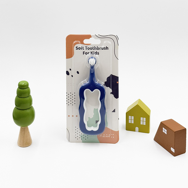 Inglés tarjeta de mango de injerto de cabello cepillo de dientes de cabello suave niños cepillo de dientes de 1 - 6 años de edad bebé cabello suave oral
