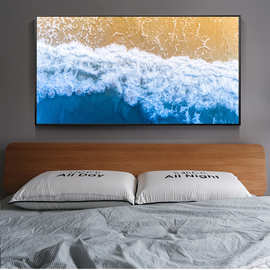 一彩外贸 抽象艺术海边沙滩波浪图片印刷画海报版画 装饰画芯