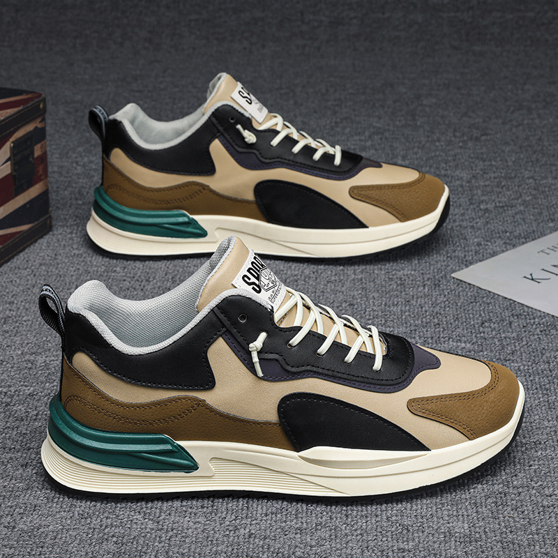 Primavera Gump zapatos de hombre 2024 nuevos zapatos de carrera casuales de estilo de Hong Kong zapatos de moda de hombre elevados zapatos deportivos