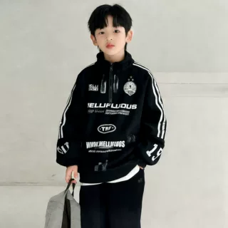 男童拉链卫衣秋季2026新款休闲秋装上衣中大儿童洋气痞帅打底衫潮