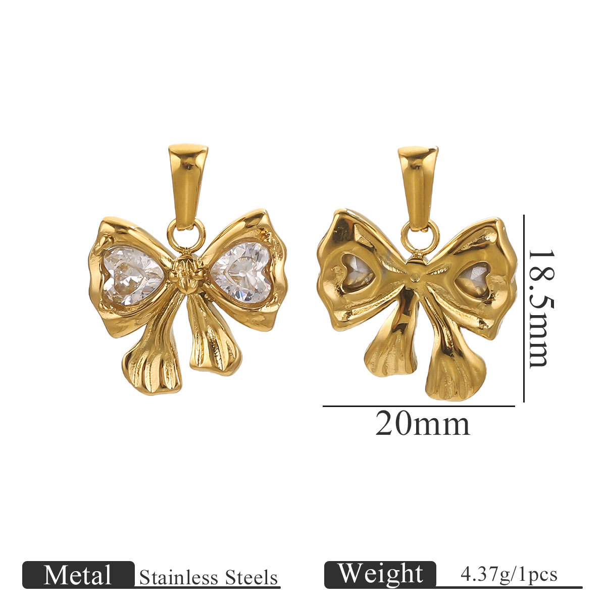 Nuevo acero inoxidable galvanoplastia al vacío transfronteriza color de cristal de diamante colgante accesorios de joyería DIY