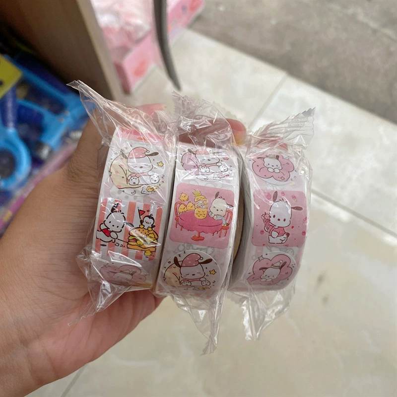 Стикерплот (Sanrio) милый карикатурный бумажный скотч — декоративная канцтовары, 500 наклеек на рулоне