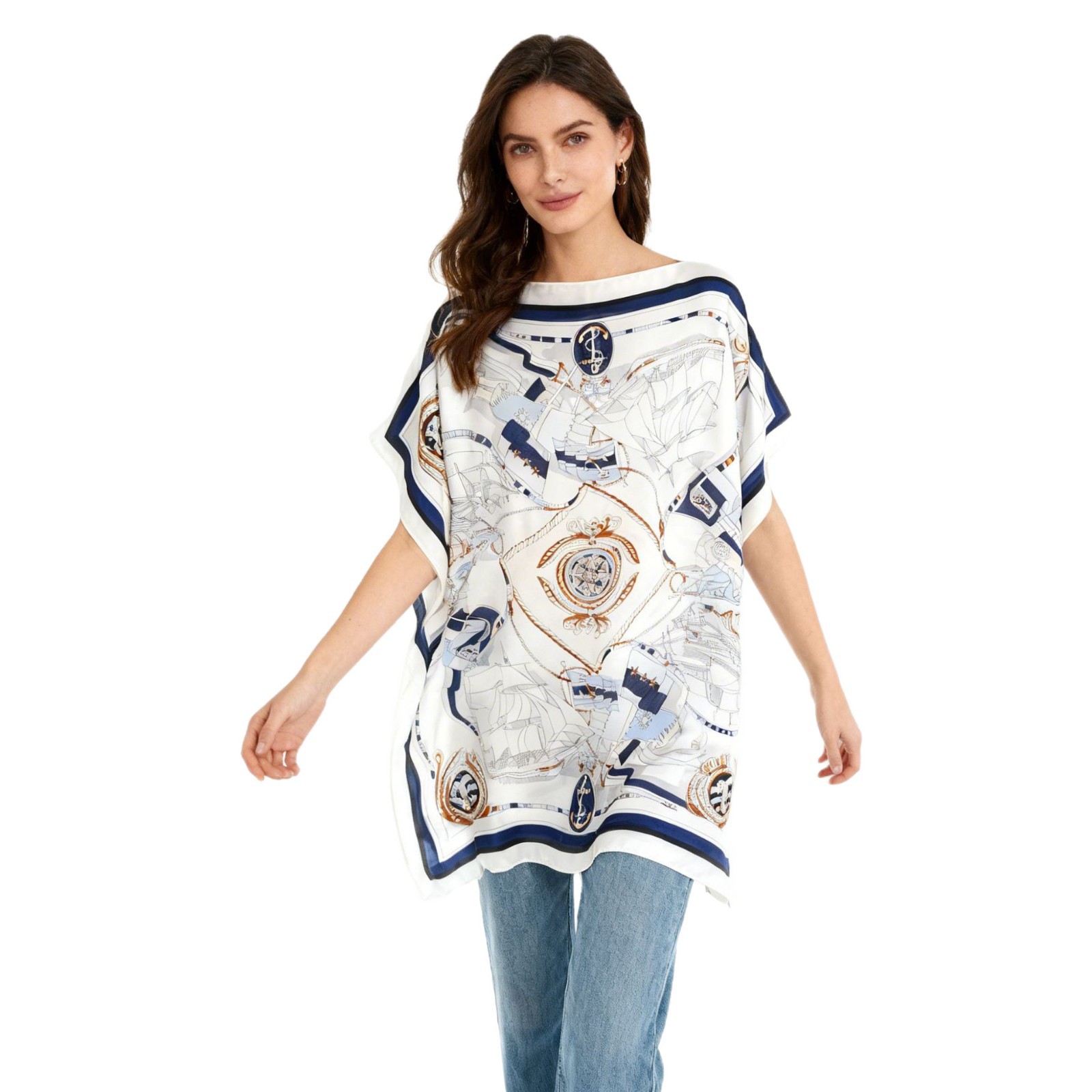 Primavera y verano nuevo estilo versátil jersey de seda, camisa de playa, chaleco de protección solar, Amazon Aliexpress