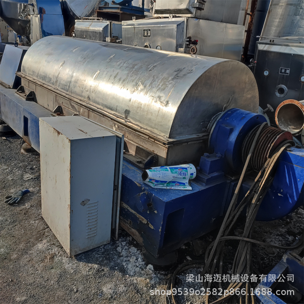 二手工业用卧式螺旋离心机 污水处理设备 卧式螺旋沉降离心机