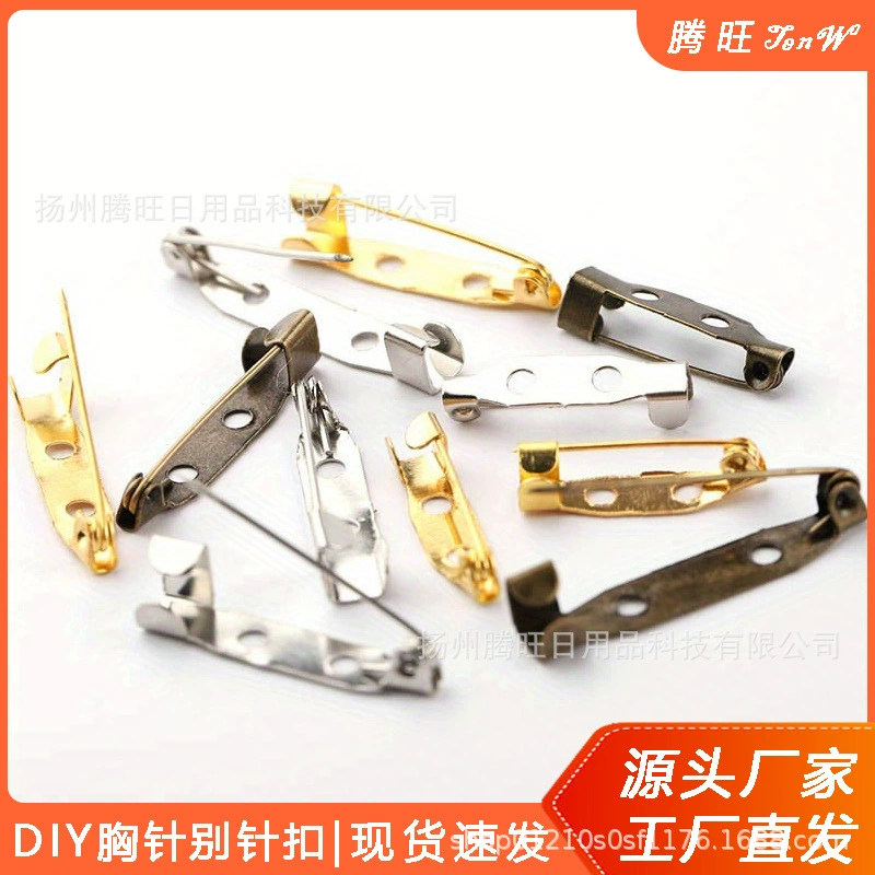 DIY ювелирные аксессуары брошь булавка с отверстием одежда фиксированная простая булавка металлическая брошь оптовая продажа с фабрики