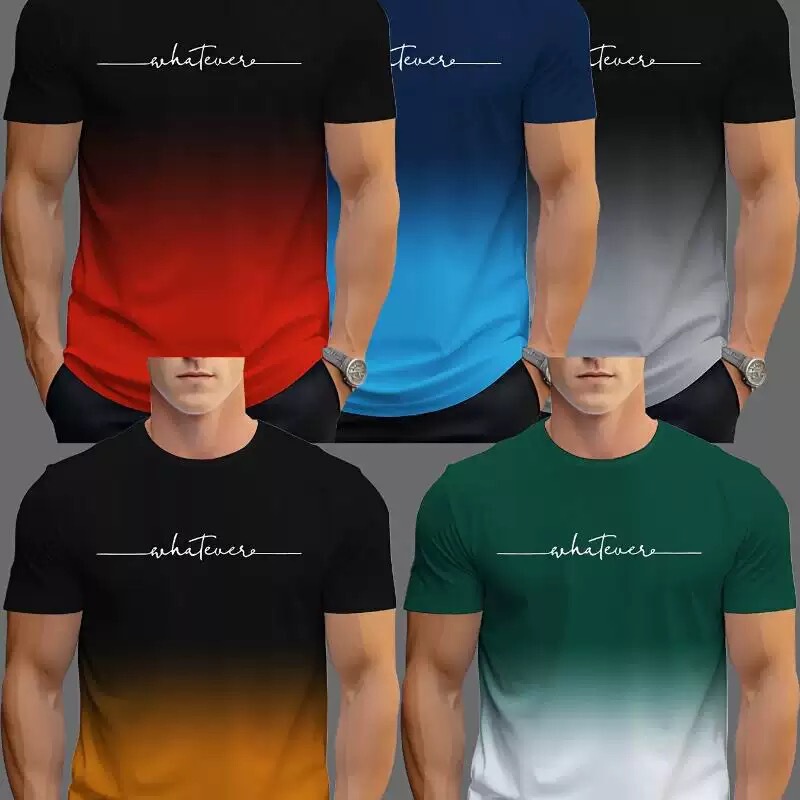 クロスボーダーAmazonメンズ新作トップスラウンドネック半袖サマーTシャツカジュアル通気性速乾トップス|undefined