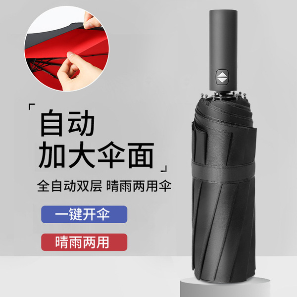Double-layer automatic windproof umbrella