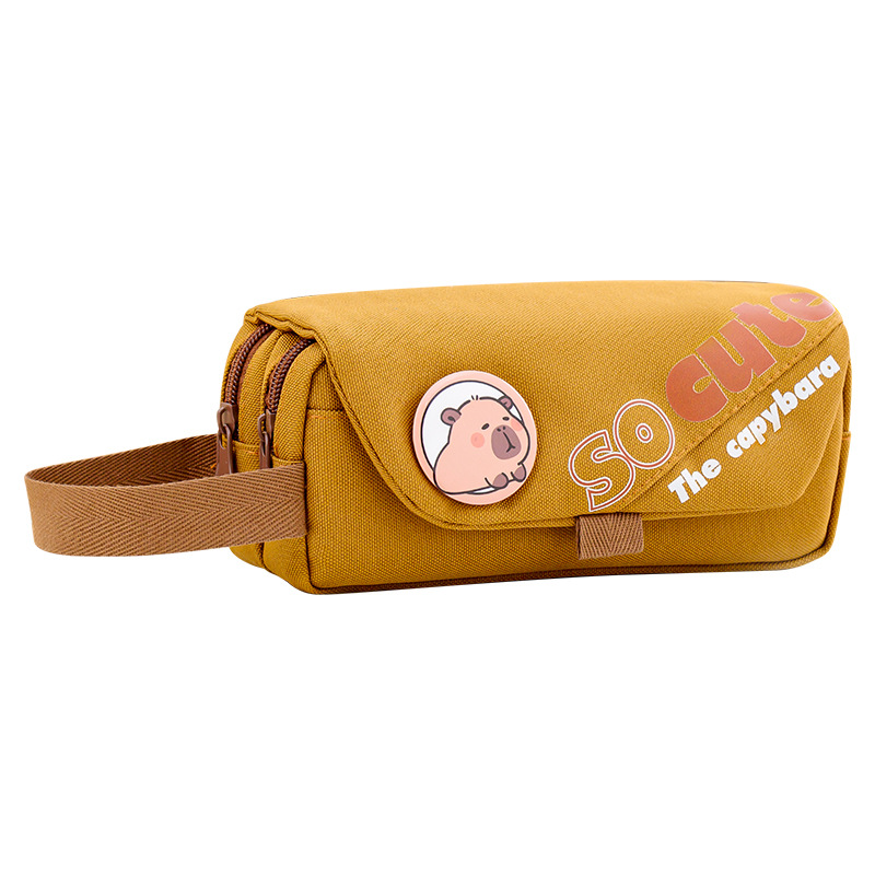 Kapibala estuche para lápices, caja de papelería de alto valor, caja de lápices para estudiantes de escuela secundaria y secundaria, bolsa de papelería multifuncional