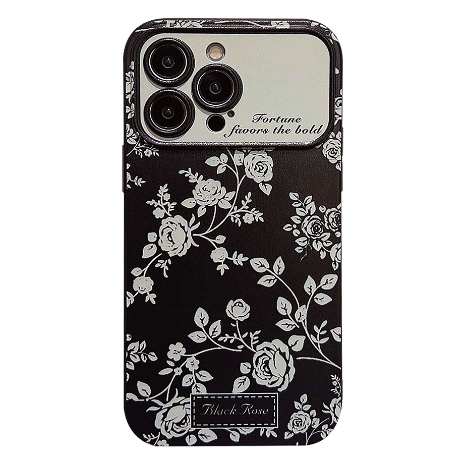 Funda para teléfono con diseño floral pequeño estilo francés, compatible con iPhone 17, Apple 16, estilo oscuro para 13 Pro Max, cobertura total para 11, 15 Huawei.
