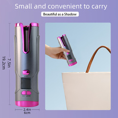 智能靜音USB無線自動捲髮器不傷發 便攜旅遊家用迷你捲髮棒跨境