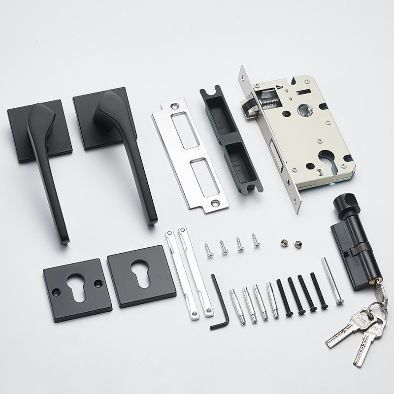Cerradura de la puerta del Hogar Universal mudo cerradura de la puerta interior manija de la puerta hardware de la puerta de acero inoxidable dormitorio cerradura de la puerta dividida