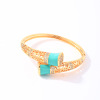 Jewelry, gold bracelet, fashionable universal ring, zirconium, micro incrustation, wholesale