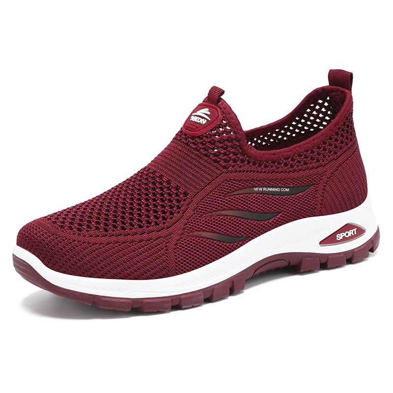 Zapatos de mujer zapatos de malla transpirable de tejido volador de verano zapatos casuales de tendencia diaria zapatos deportivos cómodos de suela suave zapatos individuales de todo fósforo