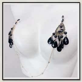 情趣用品无声款乳环乳夹调情刺激黑色咪咪夹摇曳一件代发批发源头