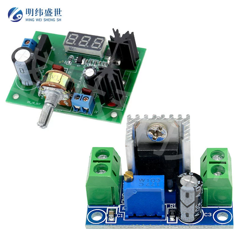 LM317 Регулируемый Модуль питания цифровой дисплей DC-DC понижающая плата преобразователя постоянного тока Регулируемый линейный регулятор