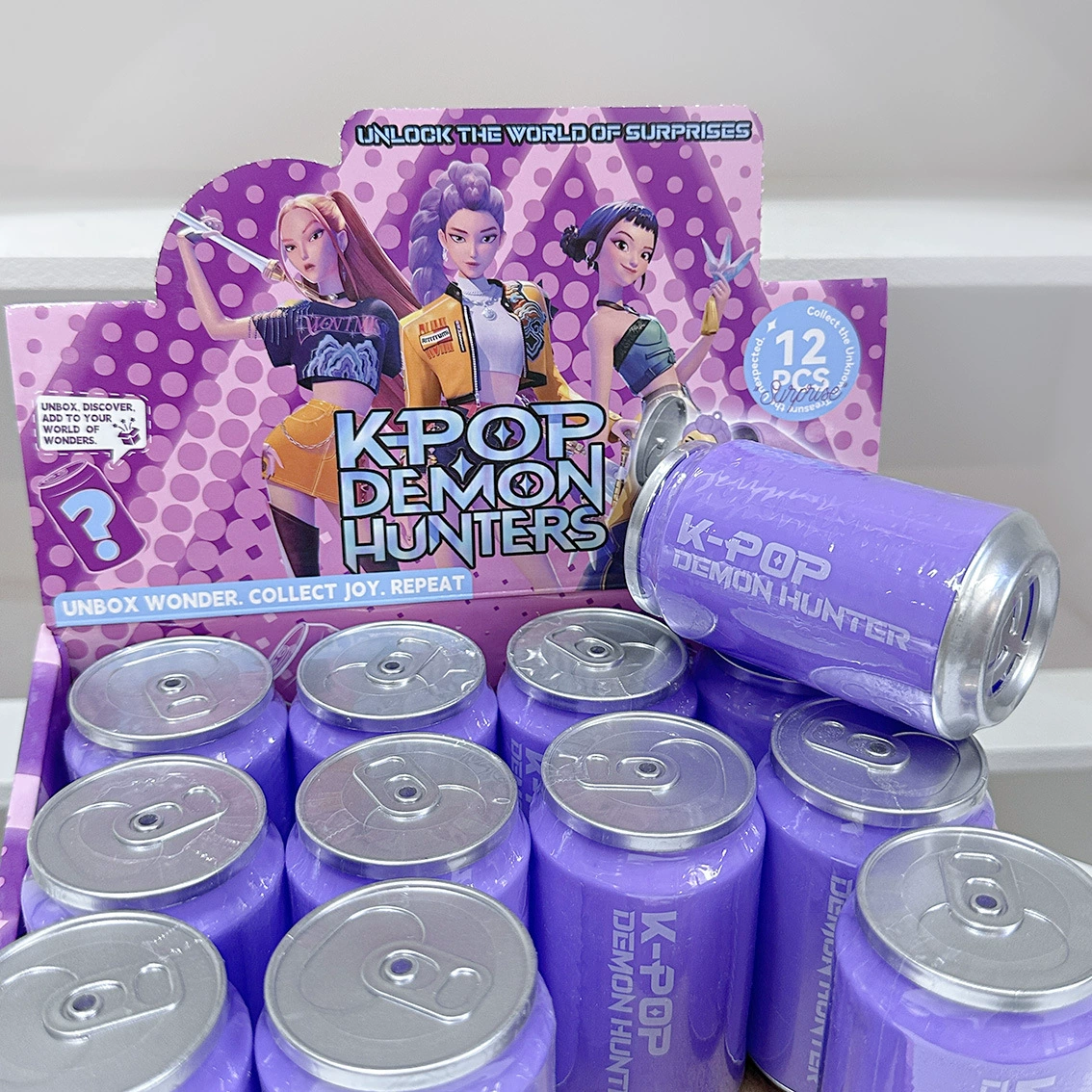 Keychain blind-box can (K-POP) collectible, pull-tab soda can design, random 1PC or 12PC display