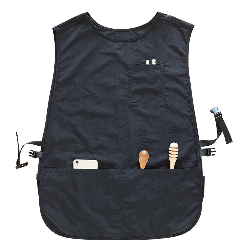 Nuevo delantal tipo chaleco transfronterizo cocina casera impermeable a prueba de aceite cocina chaqueta de cocina para hombres restauración ropa de trabajo de café