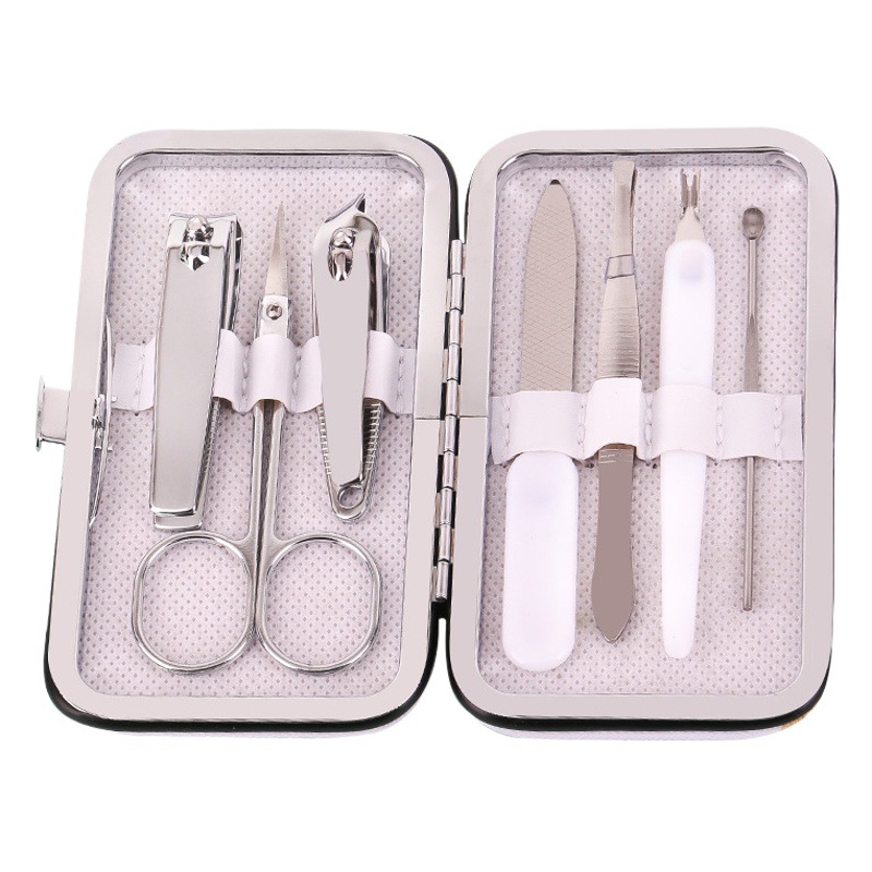 Fresh cartoon nail clippers suit 7-piece set household beauty manicure tools student gift nail clippers suit
