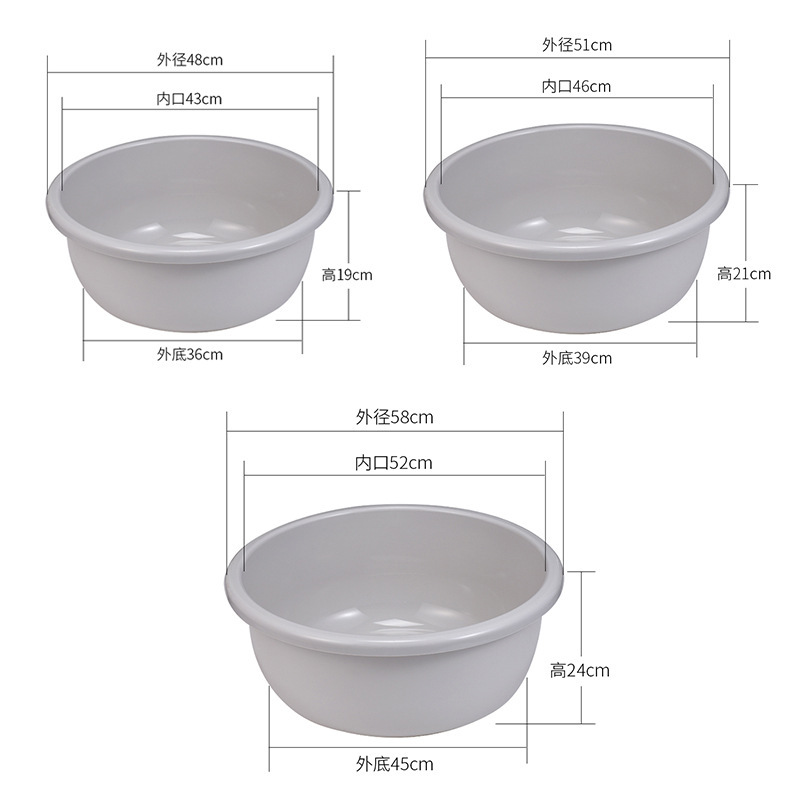 lavabo doméstico grande profundizar gran lavabo redondo bebé lavabo infantil lavabo de plástico grueso duradero