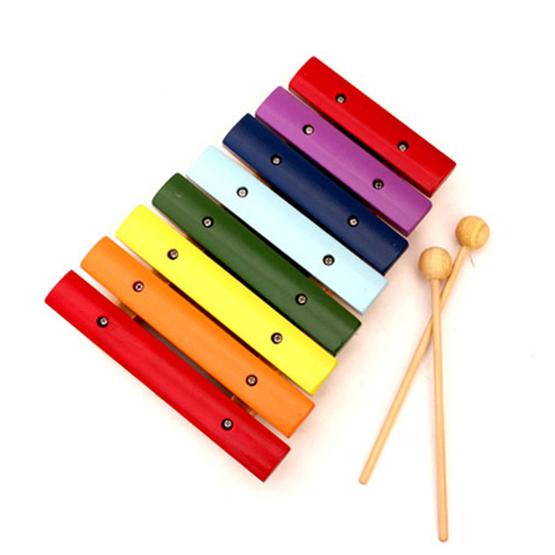 Fábrica al por mayor piano de percusión de diez tonos música para niños juguetes de educación temprana Orff instrumento de percusión piano de percusión de ocho tonos piano de percusión