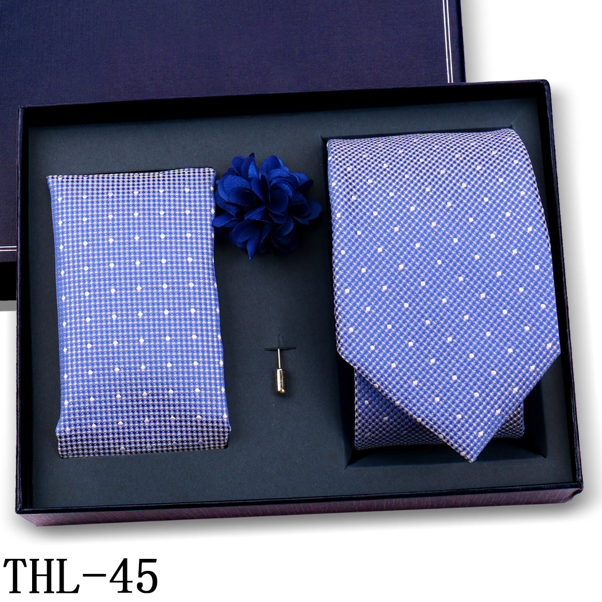 Juego de Corbata y Pañuelo para Hombre Poliéster para Bodas y Eventos de Negocios image 49