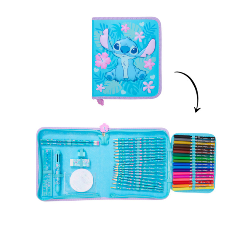 Australia smiggle Stitch mochila de gran capacidad bolsa de comida de dibujos animados bolsa de lápices bolsa de escuela con tracción juego de papelería
