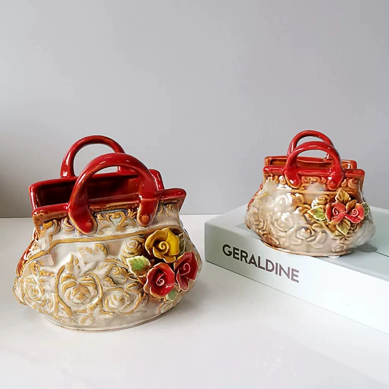 Creative modern bag, flowerpot, simple and elegant design, home decor