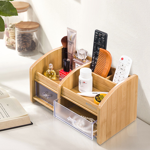 Source manufacturer Jinlongxing wooden pen holder wholesale desktop storage box office stationery storage seat wooden pen holder