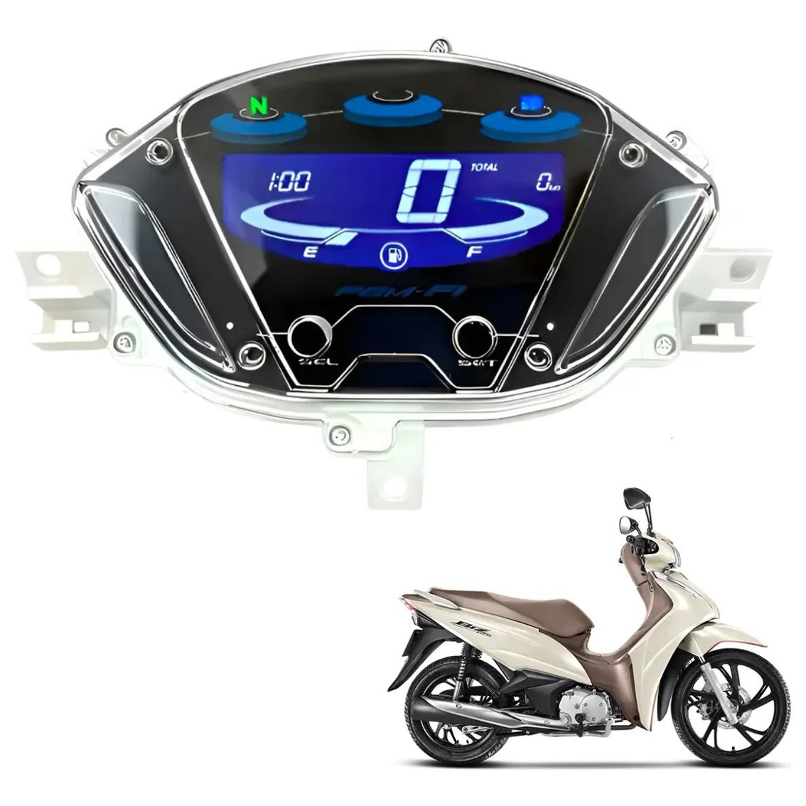 Best-selling motorcycle instrument in Brazil suitable for Honda BIZ125 Ex LCD fuel gauge speedometer dashboard