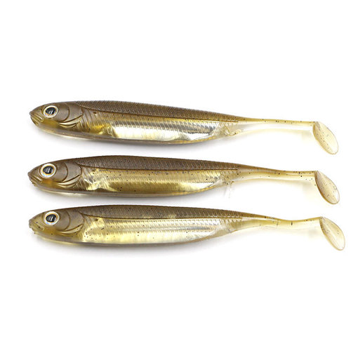 Saigao new product fishing bait, simulated soft fish, various specifications, 5pcs per pack, T tail fish floating water reflective inverted fishing bait