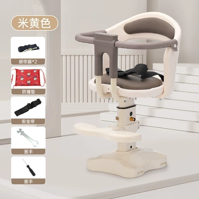 Electric Vehicle Child Seat Front-Mounted Shock-Absorbing Baby Safety Seat for Electric Bikes, Scooters, and Motorcycles (Electric car child seat) - 25-models-of-openable-fences-with-built-in-springs-that-can-be-adjusted-in-height-off-white